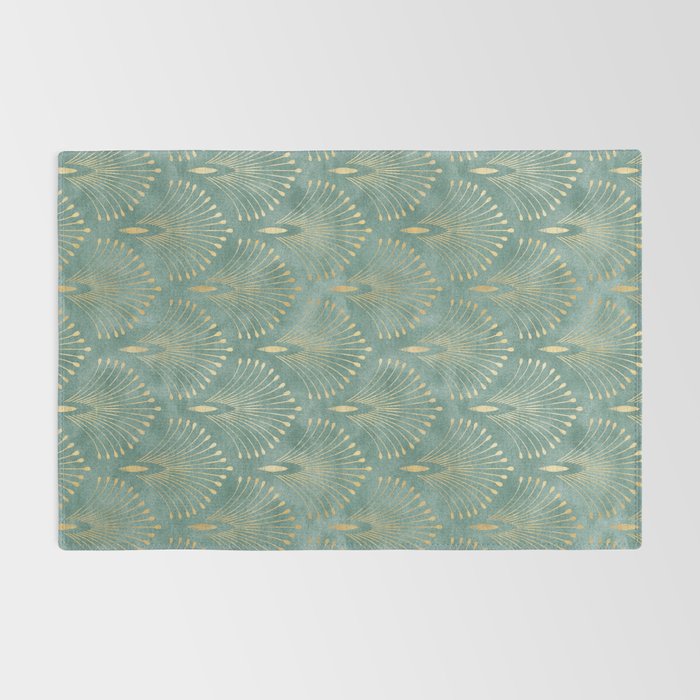 Art Deco, Decorative Leaf Pattern Rug Gallery Image 2