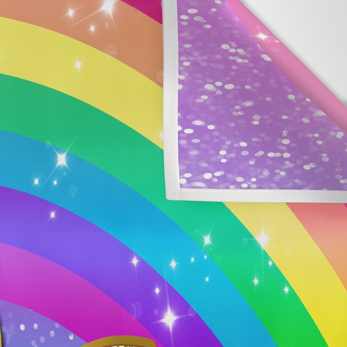Rainbow Sparkle Unicorn Wall Tapestry Gallery Image 3