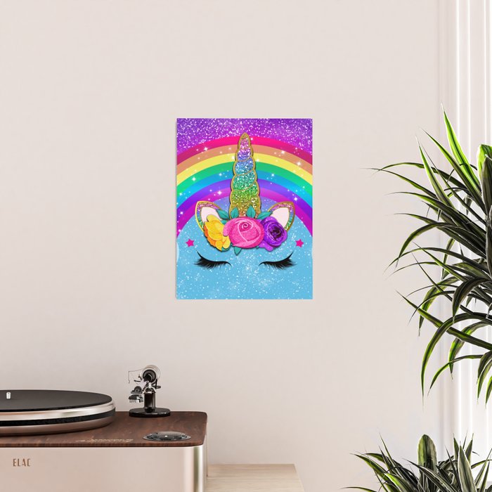 Rainbow Sparkle Unicorn Poster Gallery Image 2