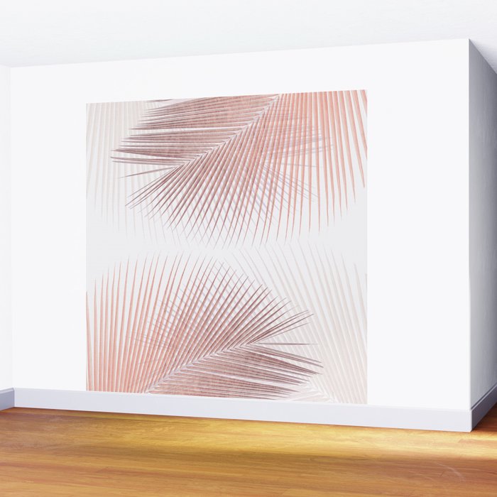 Palm leaf synchronicity - rose gold Wall Mural Gallery Image 2