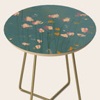 Pastel Floral on Emerald Green Side Table Gallery Image 2