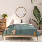 Pastel Floral on Emerald Green Comforter Gallery Image 3