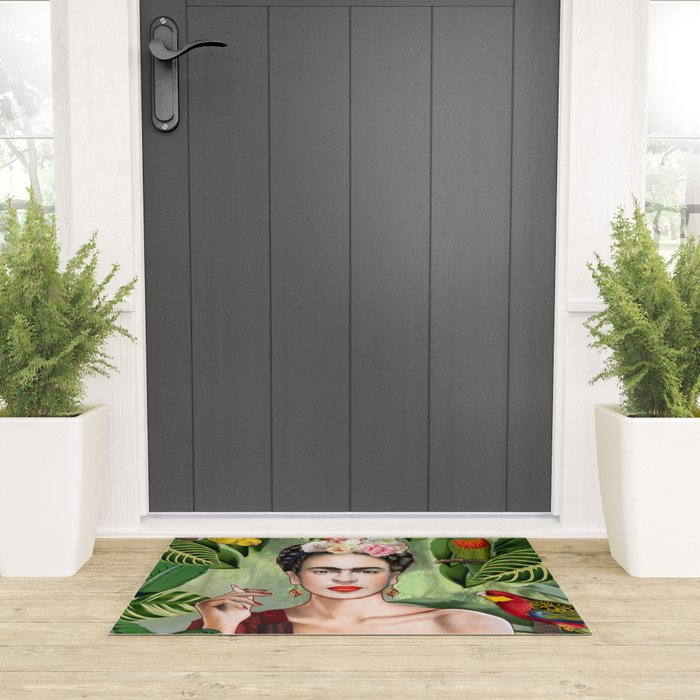 Frida con Amigos Welcome Mat Gallery Image 3