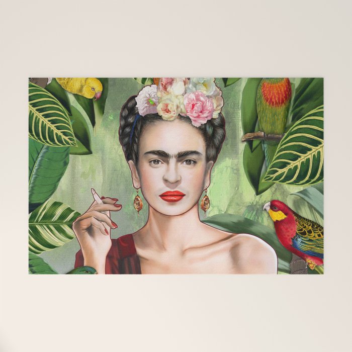 Frida con Amigos Welcome Mat Gallery Image 1