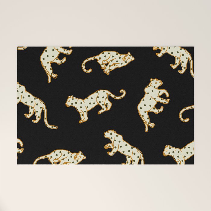 Leopard at Night Welcome Mat Gallery Image 1