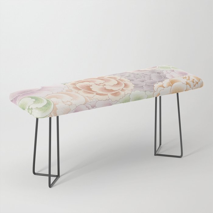 Field of peony flowers Bench Gallery Image 1