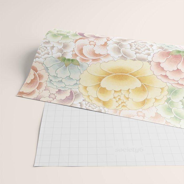 Field of peony flowers Wrapping Paper Gallery Image 2