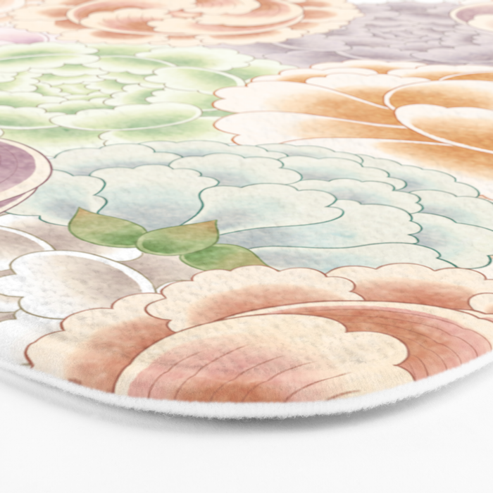 Field of peony flowers Bath Mat Gallery Image 3