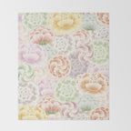 Field of peony flowers Throw Blanket Gallery Image 2