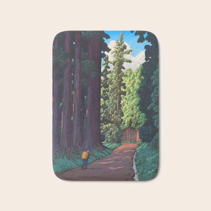 NikkÃ´ gaidÃ´ - Hasui Kawase - The Road to Nikko Kawase Hasui Bath Mat Gallery Image 1