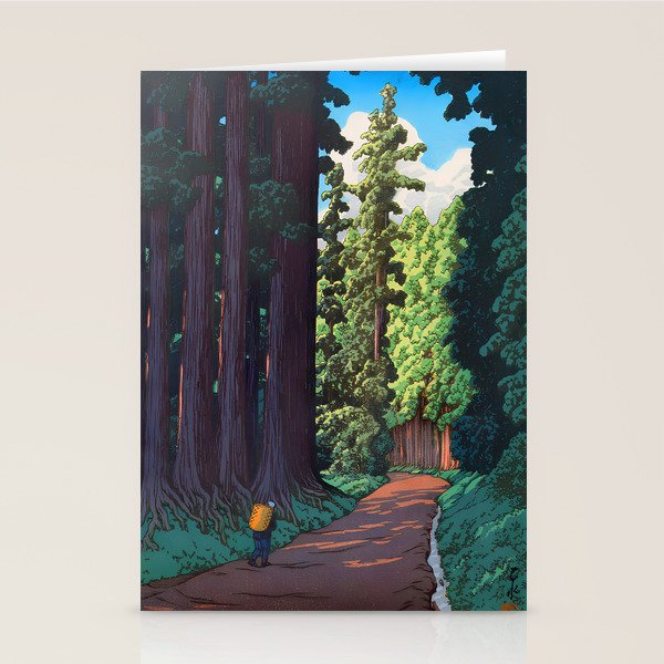 NikkÃ´ gaidÃ´ - Hasui Kawase - The Road to Nikko Kawase Hasui Stationery Card Gallery Image 1