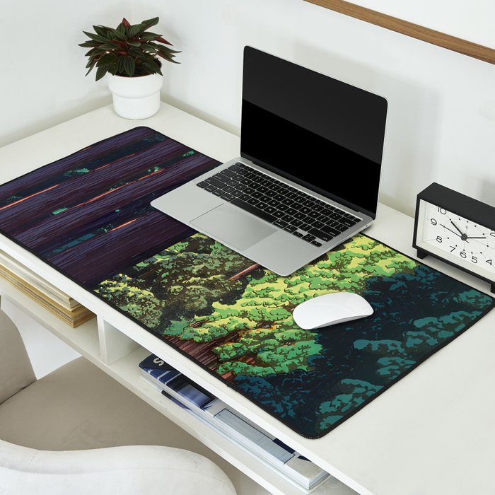 NikkÃ´ gaidÃ´ - Hasui Kawase - The Road to Nikko Kawase Hasui Desk Mat Gallery Image 2