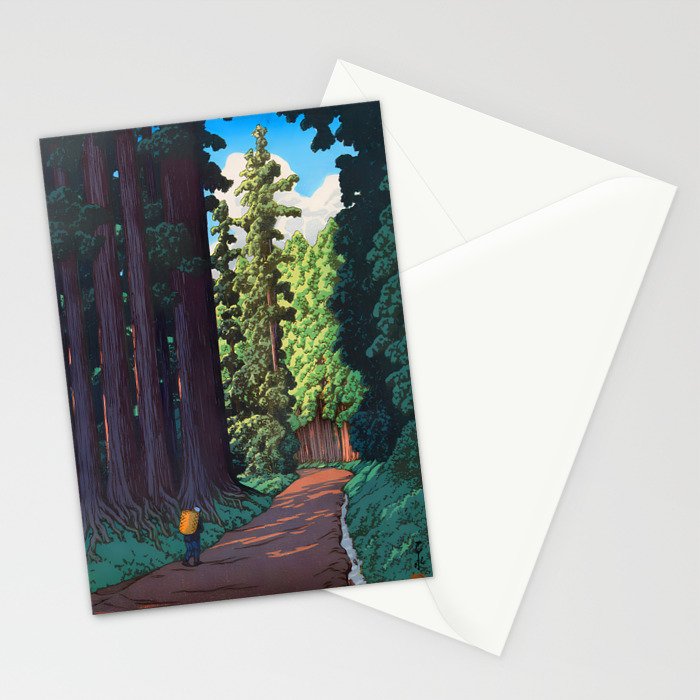 NikkÃ´ gaidÃ´ - Hasui Kawase - The Road to Nikko Kawase Hasui Stationery Card Gallery Image 2