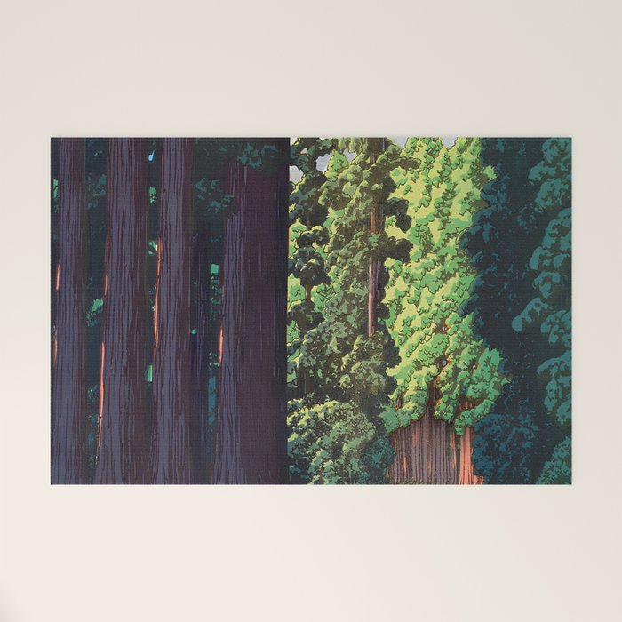 NikkÃ´ gaidÃ´ - Hasui Kawase - The Road to Nikko Kawase Hasui Welcome Mat Gallery Image 1