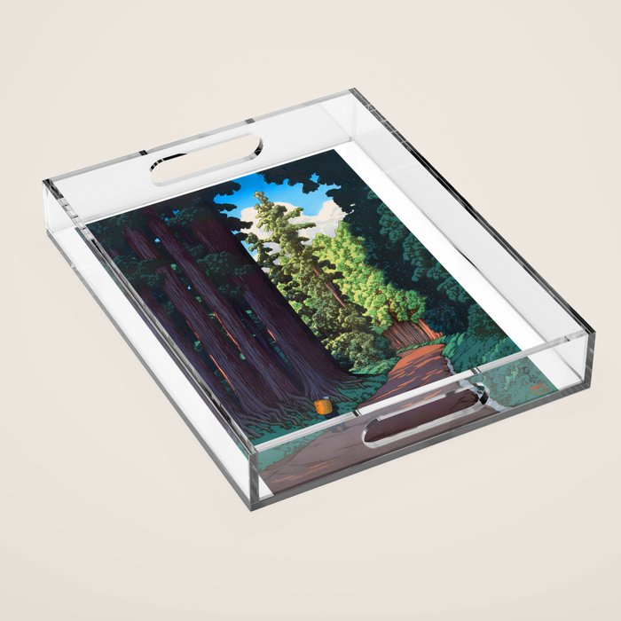 NikkÃ´ gaidÃ´ - Hasui Kawase - The Road to Nikko Kawase Hasui Acrylic Tray Gallery Image 1
