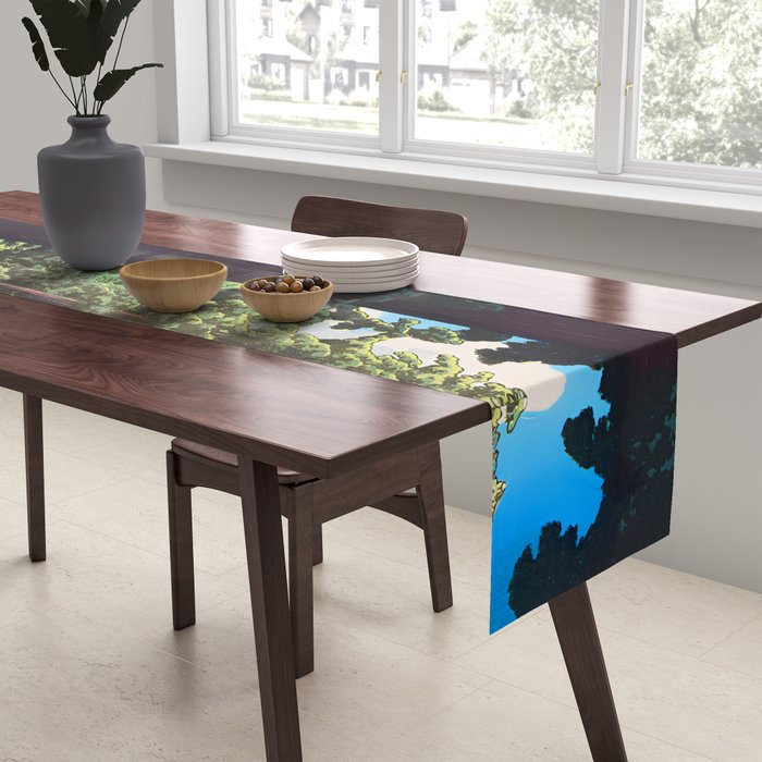 NikkÃ´ gaidÃ´ - Hasui Kawase - The Road to Nikko Kawase Hasui Table Runner Gallery Image 2