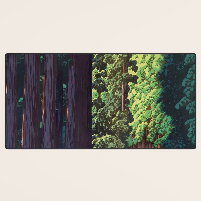 NikkÃ´ gaidÃ´ - Hasui Kawase - The Road to Nikko Kawase Hasui Desk Mat Gallery Image 3