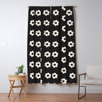 Black and White Daisy Flower Window Curtain Gallery Image 5