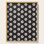 Black and White Daisy Flower Serving Tray Gallery Image 1