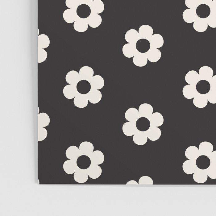 Black and White Daisy Flower Poster Gallery Image 3