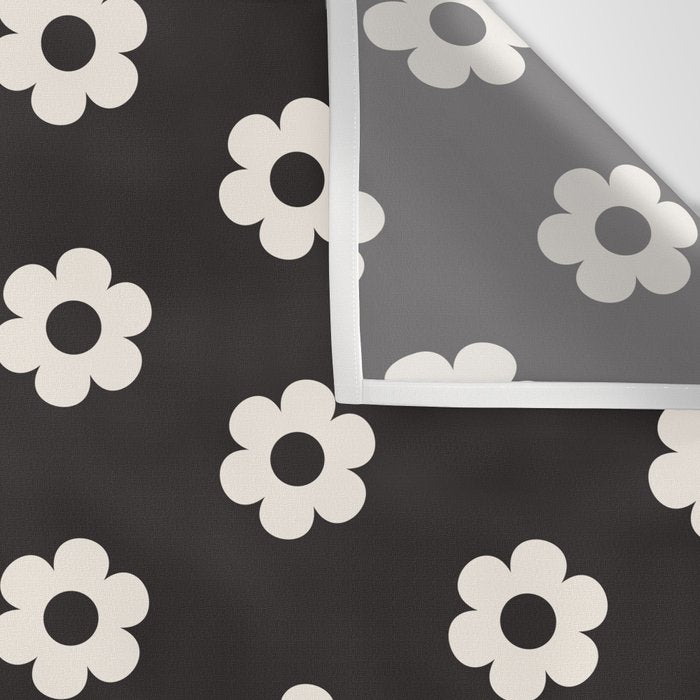 Black and White Daisy Flower Wall Tapestry Gallery Image 3