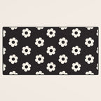 Black and White Daisy Flower Desk Mat Gallery Image 3