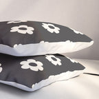 Black and White Daisy Flower Pillow Sham Gallery Image 3