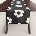 Black and White Daisy Flower Table Runner Gallery Image 1