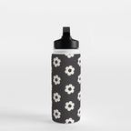 Black and White Daisy Flower Water Bottle Gallery Image 3