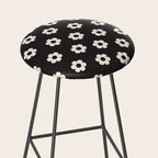Black and White Daisy Flower Stool Gallery Image 2