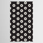 Black and White Daisy Flower Tablecloth Gallery Image 2