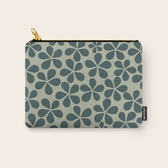Daisy Florets 07 Green Carry All Pouch Gallery Image 1