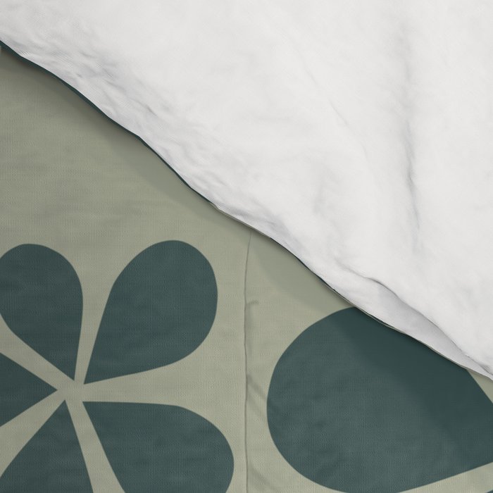 Daisy Florets 07 Green Comforter Gallery Image 4