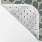 Daisy Florets 07 Green Bath Mat Gallery Image 2