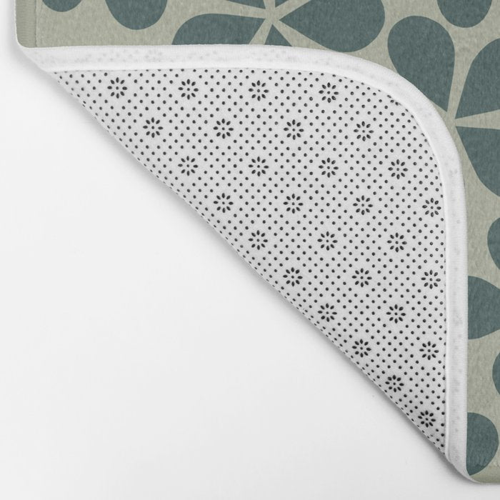 Daisy Florets 07 Green Bath Mat Gallery Image 2