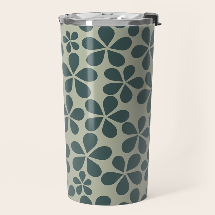Daisy Florets 07 Green Travel Mug Gallery Image 2