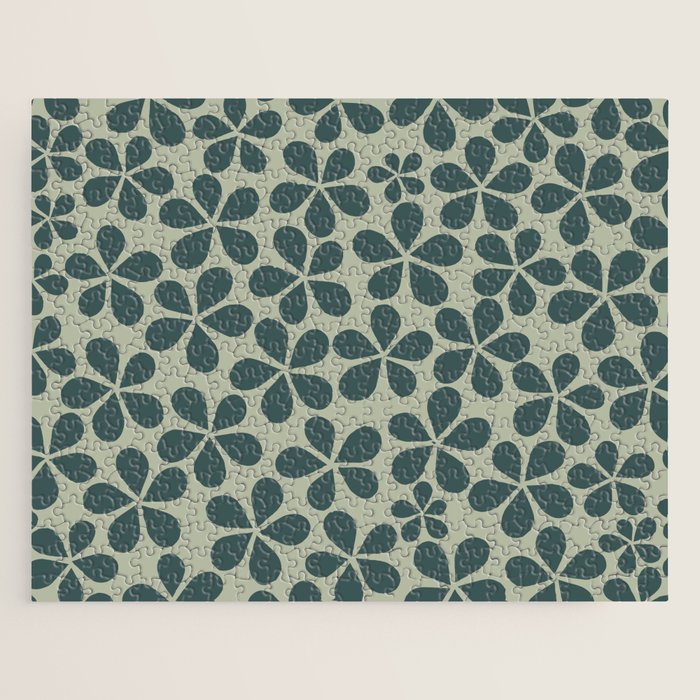 Daisy Florets 07 Green Jigsaw Puzzle Gallery Image 1