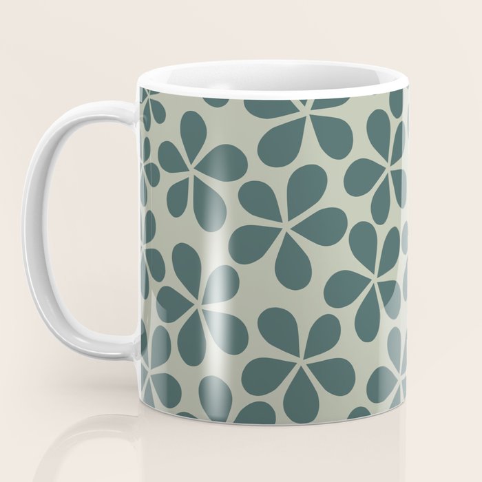 Daisy Florets 07 Green Coffee Mug Gallery Image 3