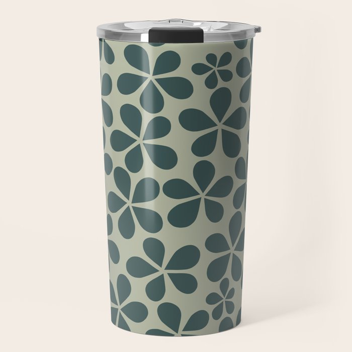 Daisy Florets 07 Green Travel Mug Gallery Image 1