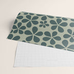Daisy Florets 07 Green Wrapping Paper Gallery Image 2
