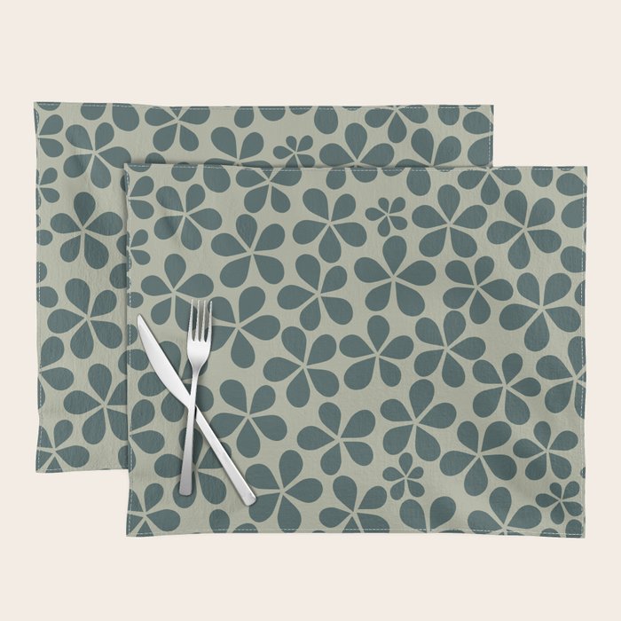 Daisy Florets 07 Green Placemat Gallery Image 1