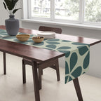 Daisy Florets 07 Green Table Runner Gallery Image 2