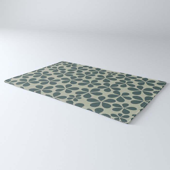 Daisy Florets 07 Green Rug Gallery Image 3