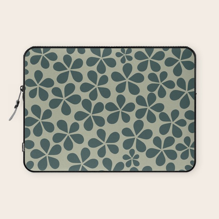 Daisy Florets 07 Green Laptop Sleeve Gallery Image 1