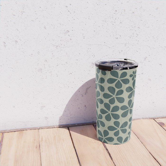 Daisy Florets 07 Green Travel Mug Gallery Image 4