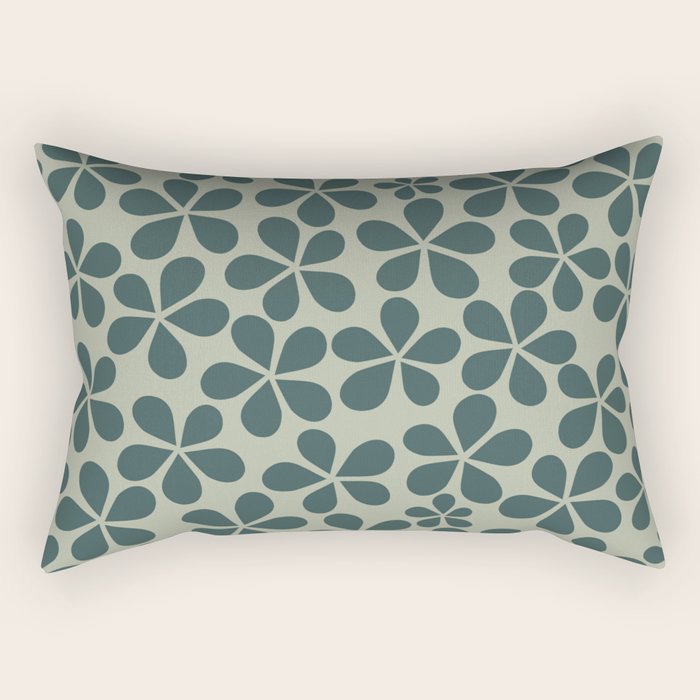 Daisy Florets 07 Green Rectangular Pillow Gallery Image 1