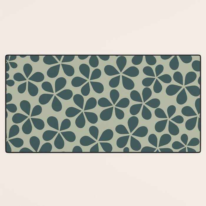 Daisy Florets 07 Green Desk Mat Gallery Image 3
