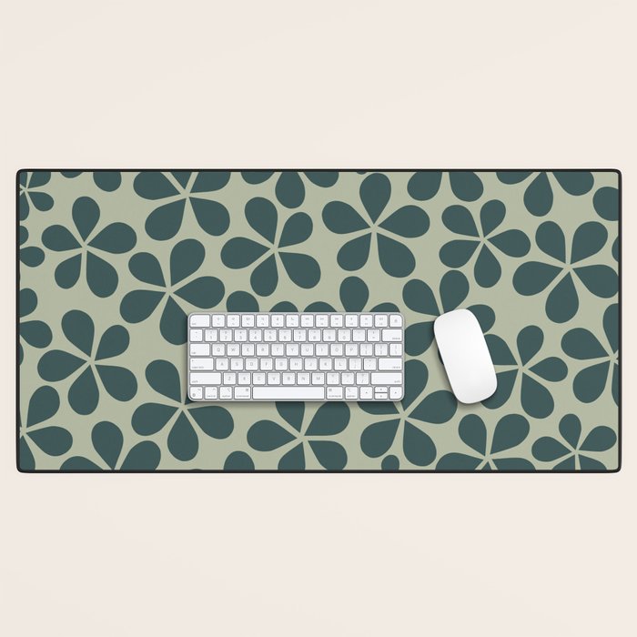 Daisy Florets 07 Green Desk Mat Gallery Image 1