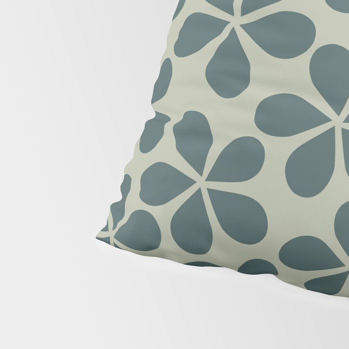 Daisy Florets 07 Green Pillow Sham Gallery Image 4