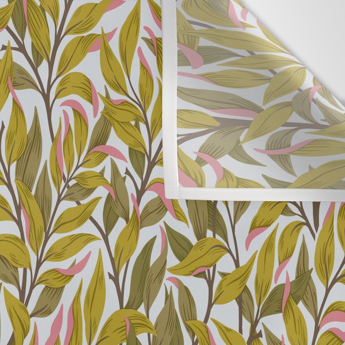 Autumn Botnica Foliage in Green Wall Tapestry Gallery Image 3